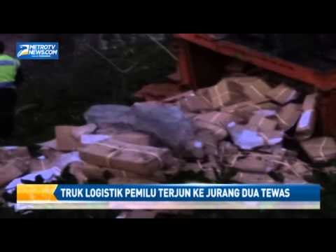 Truk Logistik Pemilu Terjun ke Jurang Dua Tewas