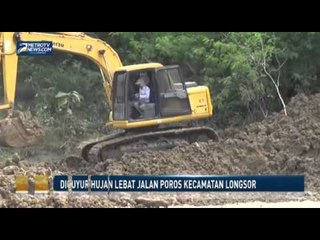 Diguyur Hujan Lebat, Jalan Poros Kecamatan Longsor