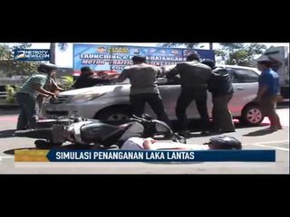 Polisi Gelar Simulasi Penanganan Laka Lantas