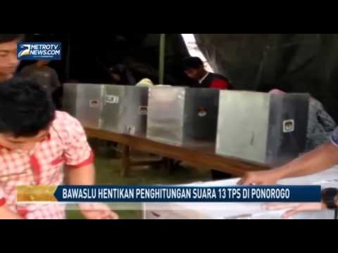 Bawaslu Hentikan Penghitungan Suara 13 TPS di Ponorogo