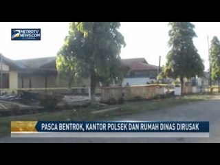 Pasca Bentrok di Buol, Polsek Rusak Belum Diperbaiki