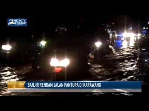 Banjir Rendam Jalan Pantura di Karawang