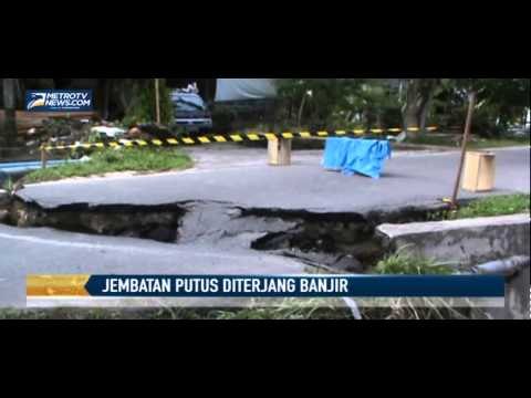 Jembatan di Tarakan Putus Diterjang Banjir