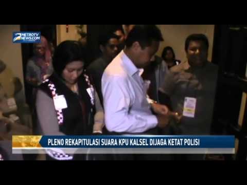 Pleno Rekapitulasi Suara KPU Kalsel Dijaga Ketat Polisi