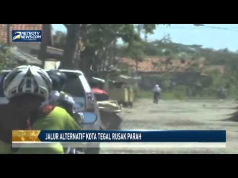 Jalur Alternatif Kota Tegal Rusak Parah