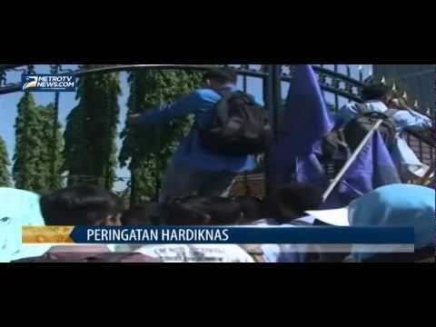 Unjuk Rasa Hardiknas, Mahasiswa Saling Dorong dengan Satpol PP