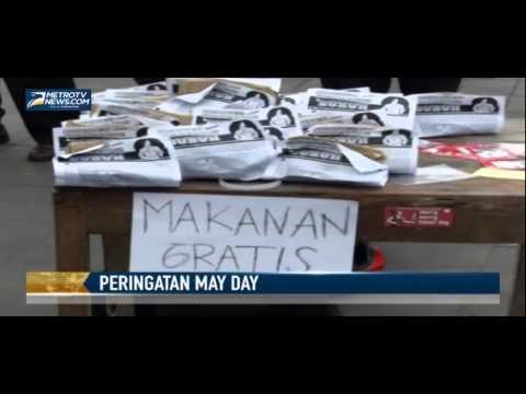 Aksi May Day dengan Bagikan Nasi Bungkus