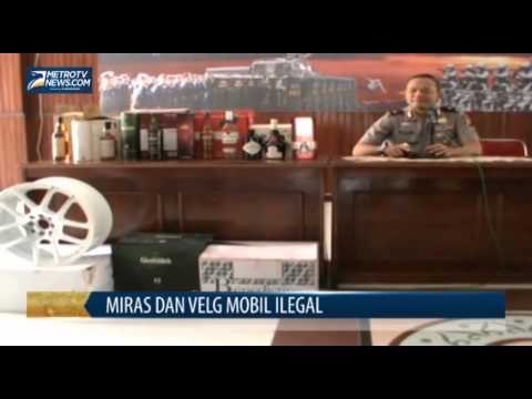 Ribuan Miras dan Ratusan Velg Mobil Asal Malaysia Disita Polisi