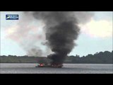 Kapal Pengangkut BBM Terbakar di Karimun