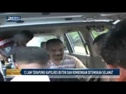 13 Jam Terapung Kapolres Buton dan Rombongan Ditemukan Selamat