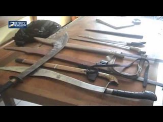 Polsek Dumoga Utara Sita Belasan Motor Bodong dan Sajam