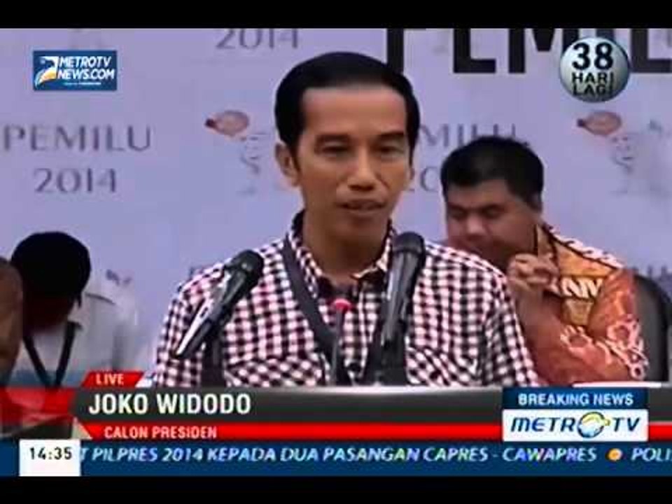 Pidato Jokowi Saat Penentuan Nomor Urut Pilpres di KPU