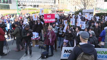 Irkçılık ve faşizm karşıtı yürüyüş - NEW YORK