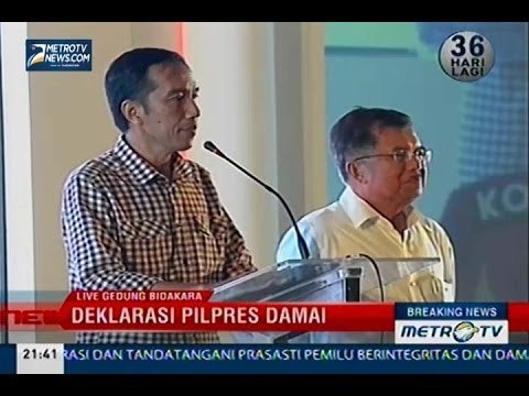 Deklarasi Pilpres Damai, Pidato Politik Joko Widodo