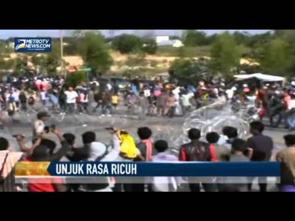 Unjuk Rasa Tuntut Bupati Kampar Mundur Berujung Ricuh