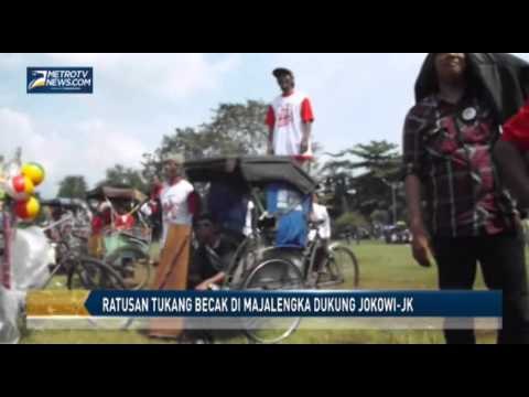 Ratusan Tukang Becak di Majalengka Dukung Jokowi JK