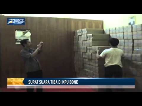 Surat Suara Tiba di KPU Bone