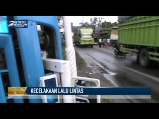 Dua Mobil Boks Tabrakan di Jalinsum