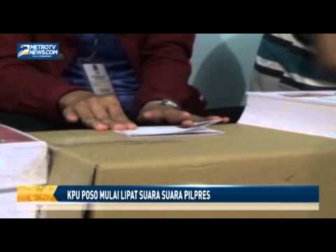 KPU Poso Mulai Lipat Surat Suara Pilpres