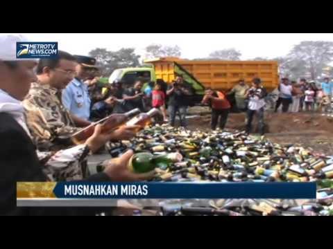 Polres Tasikmalaya Musnahkan Ribuan Botol Miras Jelang Ramadan