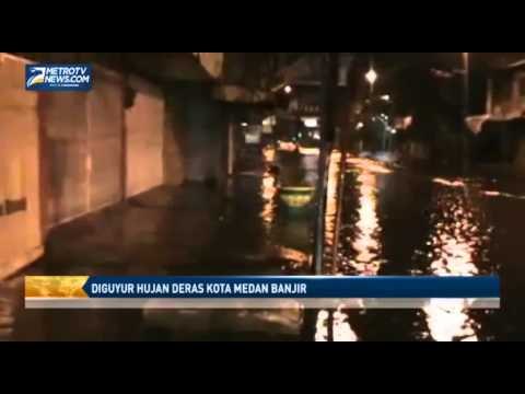 Diguyur Hujan Deras Kota Medan Banjir
