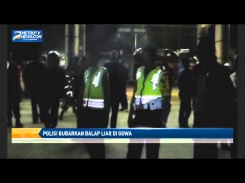 Polisi Bubarkan Balap Liar di Gowa
