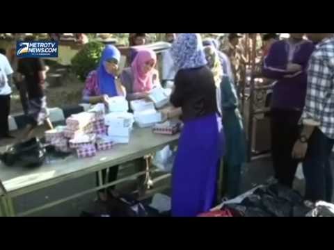 Ribuan Tukang Becak di Polewali Mandar Mengantre Zakat