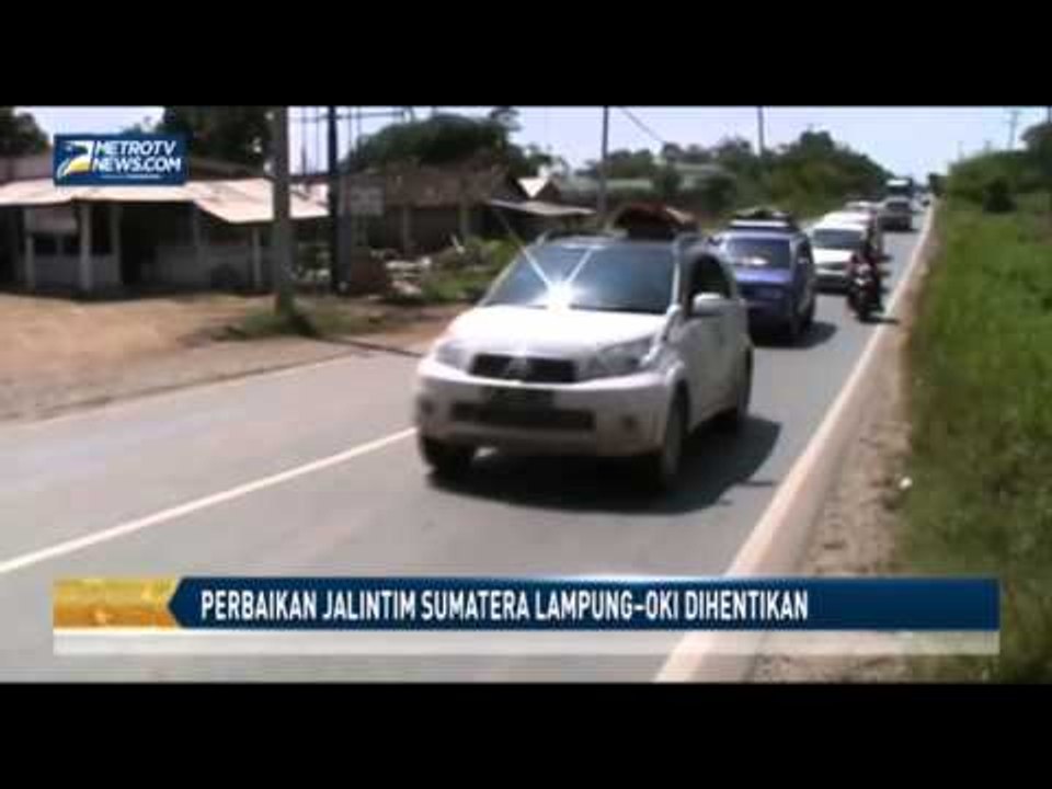 Perbaikan Jalintim Lampung Oki Dihentikan