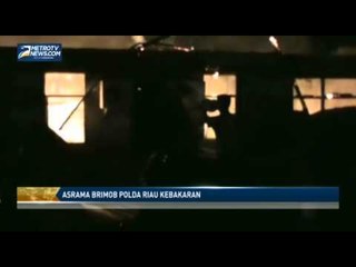 Asrama Brimob Polda Riau Kebakaran