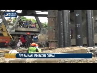 Descargar video: Perbaikan Jembatan Comal Terkendala Cuaca