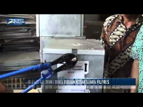 KPU Kota Serang Buka Ribuan Kotak suara Pilpres