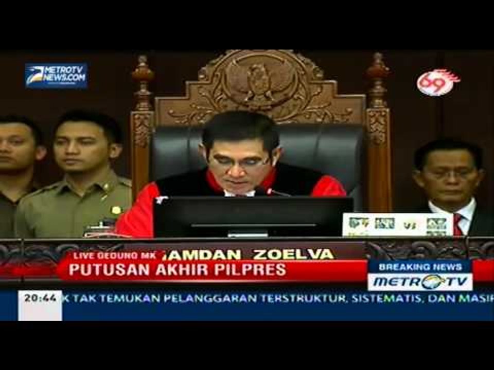 MK Tolak Gugatan Prabowo-Hatta