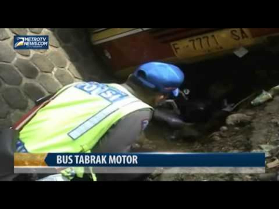 Bus Tabrak Motor, Satu Orang Tewas