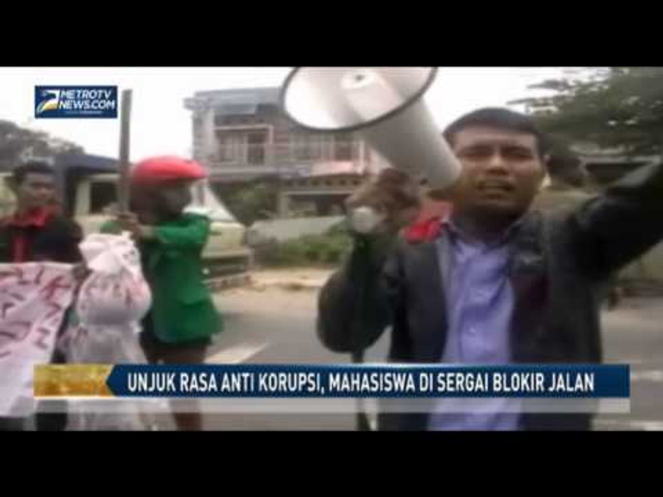Unjuk Rasa Anti Korupsi, Mahasiswa di Sergai Blokir Jalan