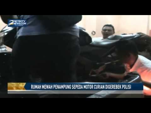 Rumah Mewah Penampung Sepeda Motor Curian Digerebek Polisi