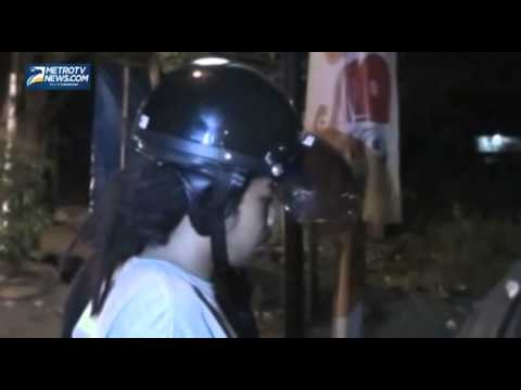 Hindari Razia, Pengendara Motor Terjatuh