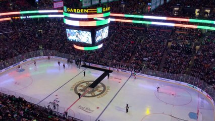 WATCH: TD Garden goes wild as Conor McGregor drops ceremonial puck