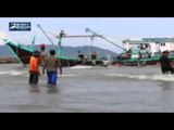 Diterjang Angin Kencang Kapal Nelayan Kandas di Dermaga Lampulo