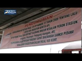 Pedagang Asongan Duduki Stasiun KA Kota Tebing Tinggi