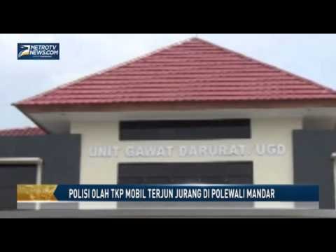 Polisi Olah TKP Mobil Terjun Jurang di Polewali Mandar
