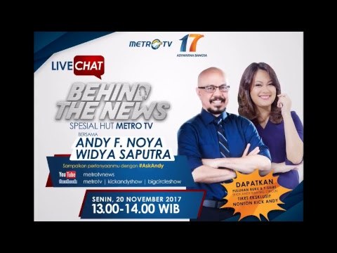 Live Chat Behind The News Spesial HUT Metro TV bersama Andy F Noya