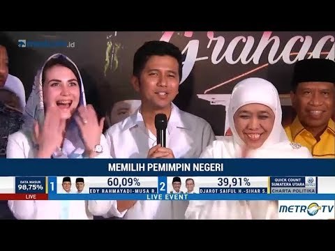 Senyum Semringah Arumi untuk Kemenangan Khofifah-Emil