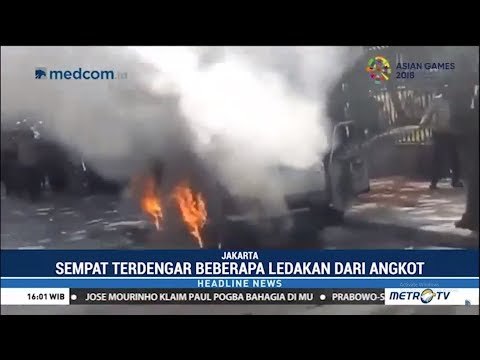 Satu Angkot di Koja Terbakar Diduga Akibat Korsleting