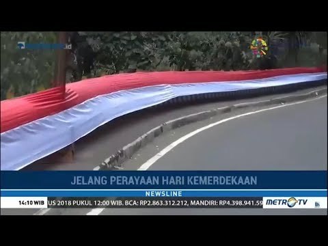 Bendera Merah Putih Sepanjang 3.000 Meter Dibentangkan