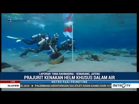 Upacara Bendera di Bawah Air HUT ke-73 RI Oleh TNI Di Klaten