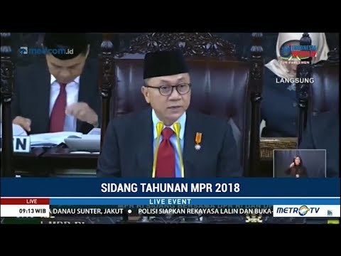 Pidato Zulkifli Hasan di Sidang Tahunan MPR