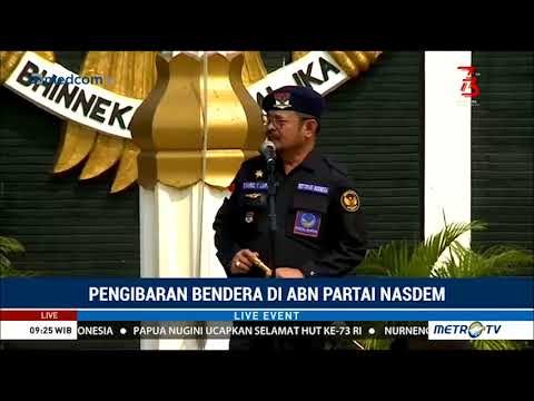 Pidato Syahrul Yasin Limpo Menggetarkan Upacara HUT RI Ke-73 di ABN Partai NasDem
