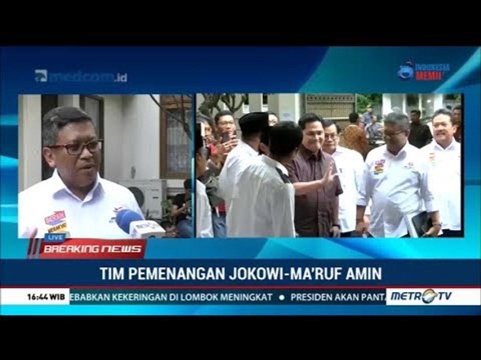Erick Thohir Tiba di Posko Cemara, Detik Detik Pengumuman Komandan Tim Pemenangan Jokowi-Ma'ruf