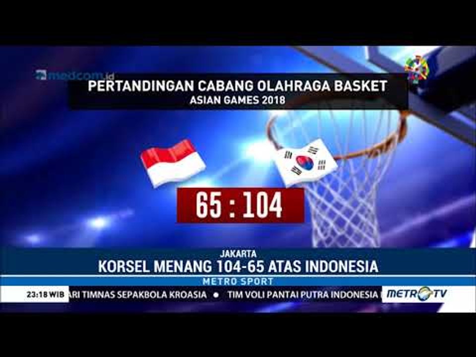 Hasil Laga Perdana Timnas Basket Indonesia Di Asian Games 2018 Melawan Korsel