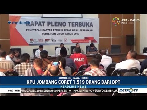 1.519 Orang Dicoret Dari DPT Oleh KPU Jombang